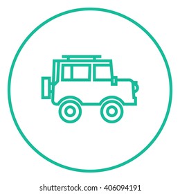 Icono de línea de auto.