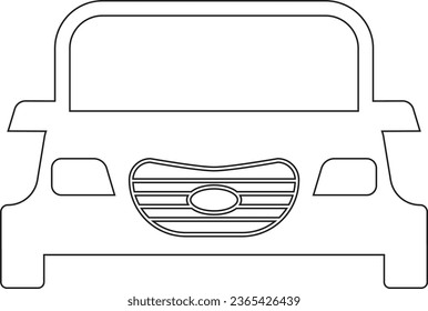 Car line icon city road auto symbol