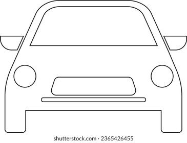 Car line icon city road auto symbol