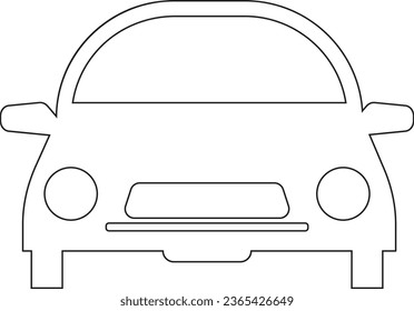 Car line icon city road auto symbol