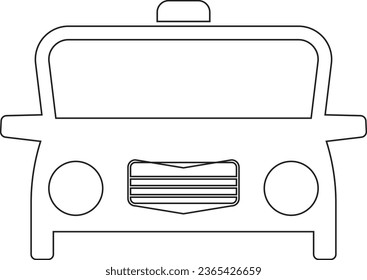 Car line icon city road auto symbol