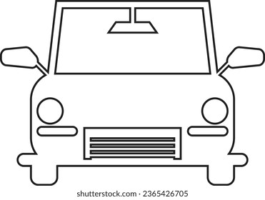 Car line icon city road auto symbol