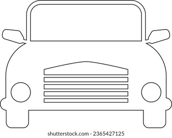 Car line icon city road auto symbol