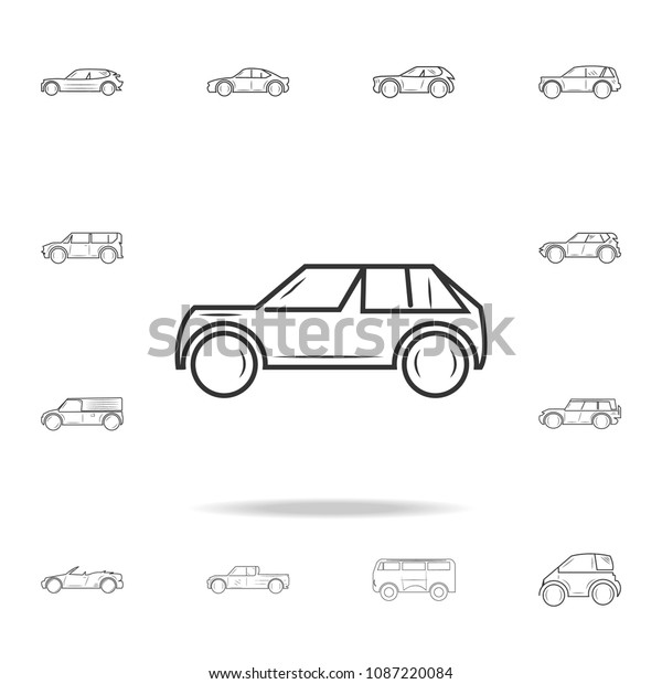 Car line icon. Detailed set of cars\
icons. Premium graphic design. One of the collection icons for\
websites, web design, mobile app on white\
background