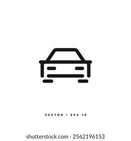 Car Line Icon. Editable Stroke