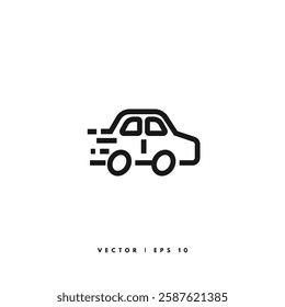 Car Line Icon. Editable Stroke