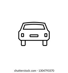 Car Line Icon In Flat Style Vector For Apps, UI, Websites. Black Icon Vector Illustration