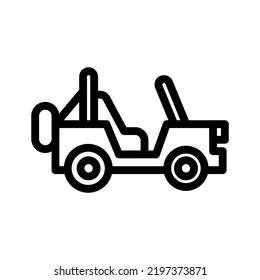 gráfico vectorial de icono de línea de coche 