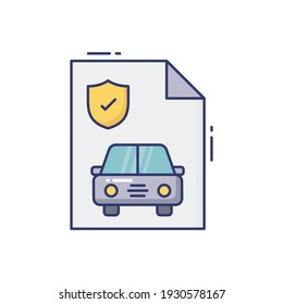 Autoliniensymbol einzeln auf weißem Hintergrund