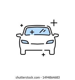 Car line icon. Motor vehicle sign. Automobile transport symbol. Vector illustration.