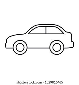 Car line icon, outline vector sign, linear pictogram isolated on white. Vehicle symbol, logo illustration