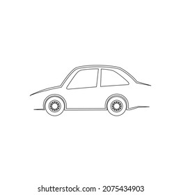 Symbol der Autozeile. Einfaches Zeichen-Symbol im Umriss. Vektorgrafik einzeln auf weißem Hintergrund.