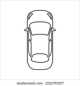 Car line icon. Simple outline style sign symbol. Auto, view, sport, race, transport concept. automobile vector illustration on white background