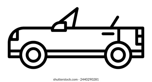 Car line icon. Transport symbol. Vector illustration isolated on white background.