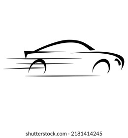 car line icon vector design template and illustration with editable stroke