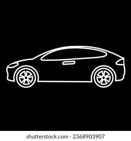 Car line icon Vector Illustration