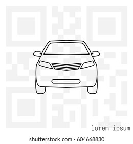 Car line icon. vector illustration