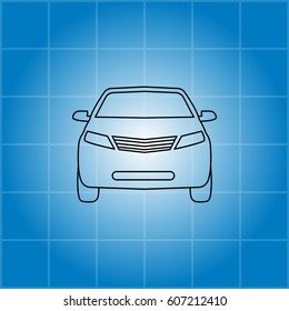 Car line icon. vector illustration