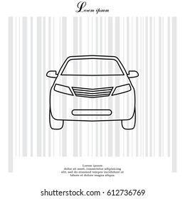 Car line icon. vector illustration