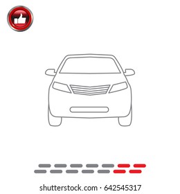 Car line icon. vector illustration