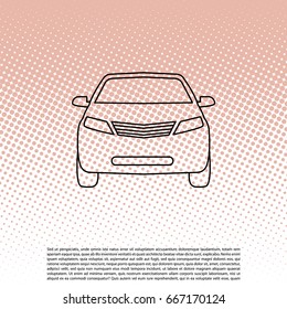 Car line icon. vector illustration