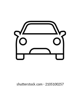 Car line icon, vector outline logo isolated on white background