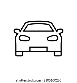 Car line icon, vector outline logo isolated on white background