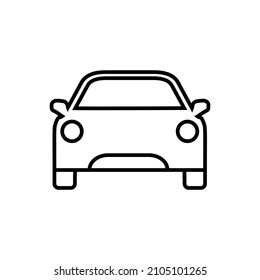 Car line icon, vector outline logo isolated on white background