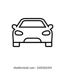 Car line icon, vector outline logo isolated on white background