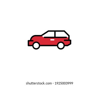 Car line icon. Vector symbol in trendy flat style on white background. Travel sing for design.