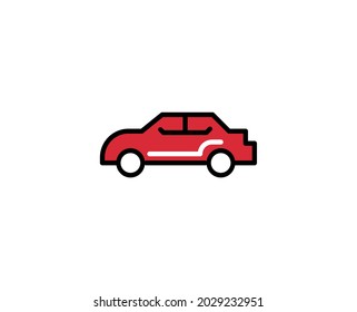 Car line icon. Vector symbol in trendy flat style on white background. Travel sing for design.