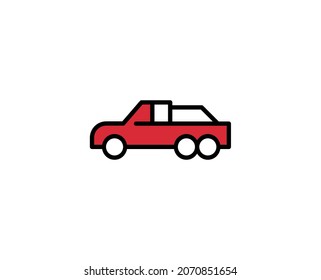 Car line icon. Vector symbol in trendy flat style on white background. Travel sing for design.