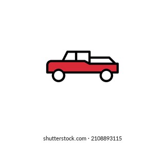 Car line icon. Vector symbol in trendy flat style on white background. Travel sing for design.