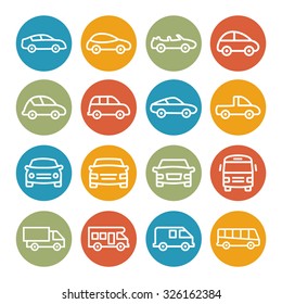 Car Line Icons