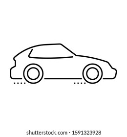 Car line isolated vector icon