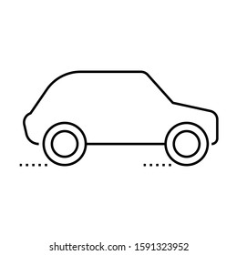 Car line isolated vector icon