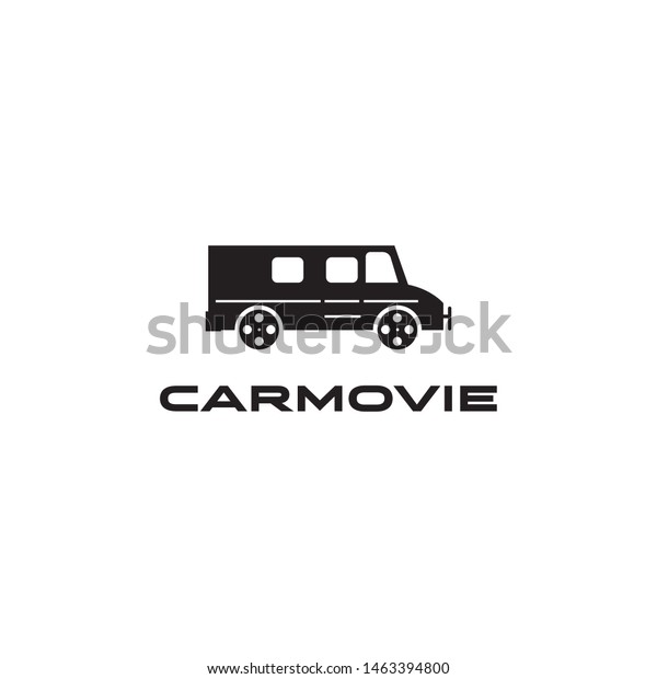 car line silhouette with film\
roll on tire logo design vector icon illustration\
inspiration