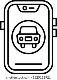 Auto Linie Vektor Icon Design