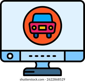 Auto Linie Vektor Icon Design