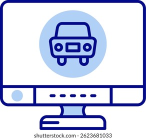 Auto Linie Vektor Icon Design