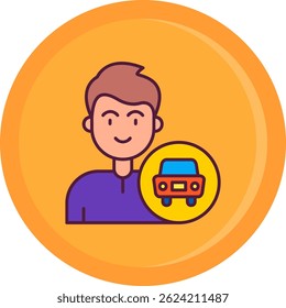 Car Line vector Icon Design