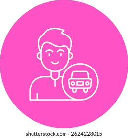 Car Line vector Icon Design
