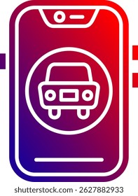 Diseño de icono de Vector de línea de coche