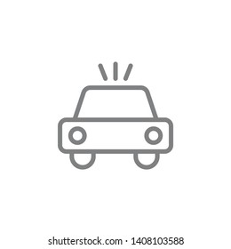 Car line vector icon. Element of pollution icon