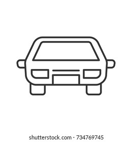 Car linear icon. Automobile. Thin line illustration. Transportation vehicle. Contour symbol. Vector isolated outline drawing