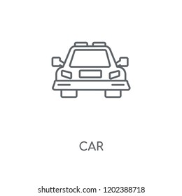 Car linear icon. Car concept stroke symbol design. Thin graphic elements vector illustration, outline pattern on a white background, eps 10.