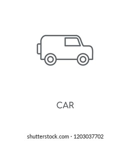Car linear icon. Car concept stroke symbol design. Thin graphic elements vector illustration, outline pattern on a white background, eps 10.