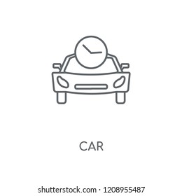 Car linear icon. Car concept stroke symbol design. Thin graphic elements vector illustration, outline pattern on a white background, eps 10.