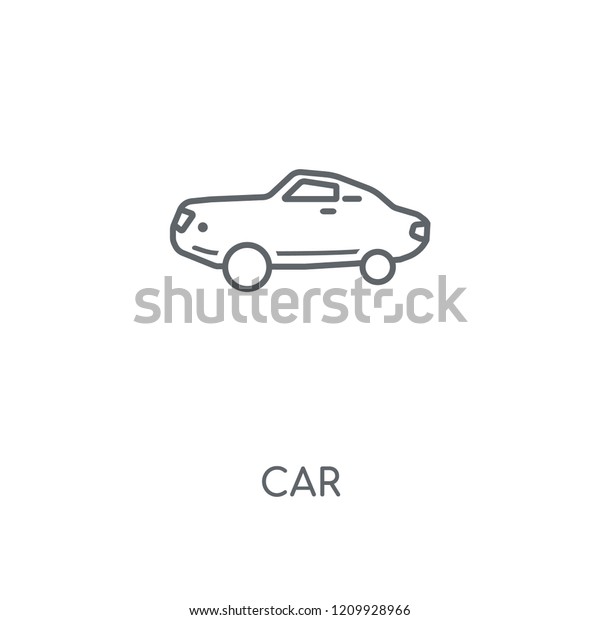 Car linear icon. Car concept stroke\
symbol design. Thin graphic elements vector illustration, outline\
pattern on a white background, eps\
10.