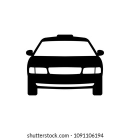 Car linear icon. Taxi. Thin line illustration. Automobile. Contour symbol. Vector isolated outline drawing. Editable stroke